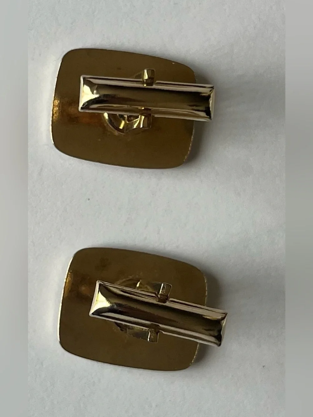 Vintage cuff links. Gold tone with texture and pattern. Great condition.